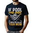 thumbnail image 1 of [Billiards Print Cotton Tee] Graphic Billiards Print Cotton T-shirt - Men's Casual Short Sleeve Crew Neck Tee - Gift For Men, 1 of 7
