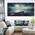 thumbnail image 1 of Boat Drifting Away After Storm - Seashore Canvas Art Print, 1 of 4