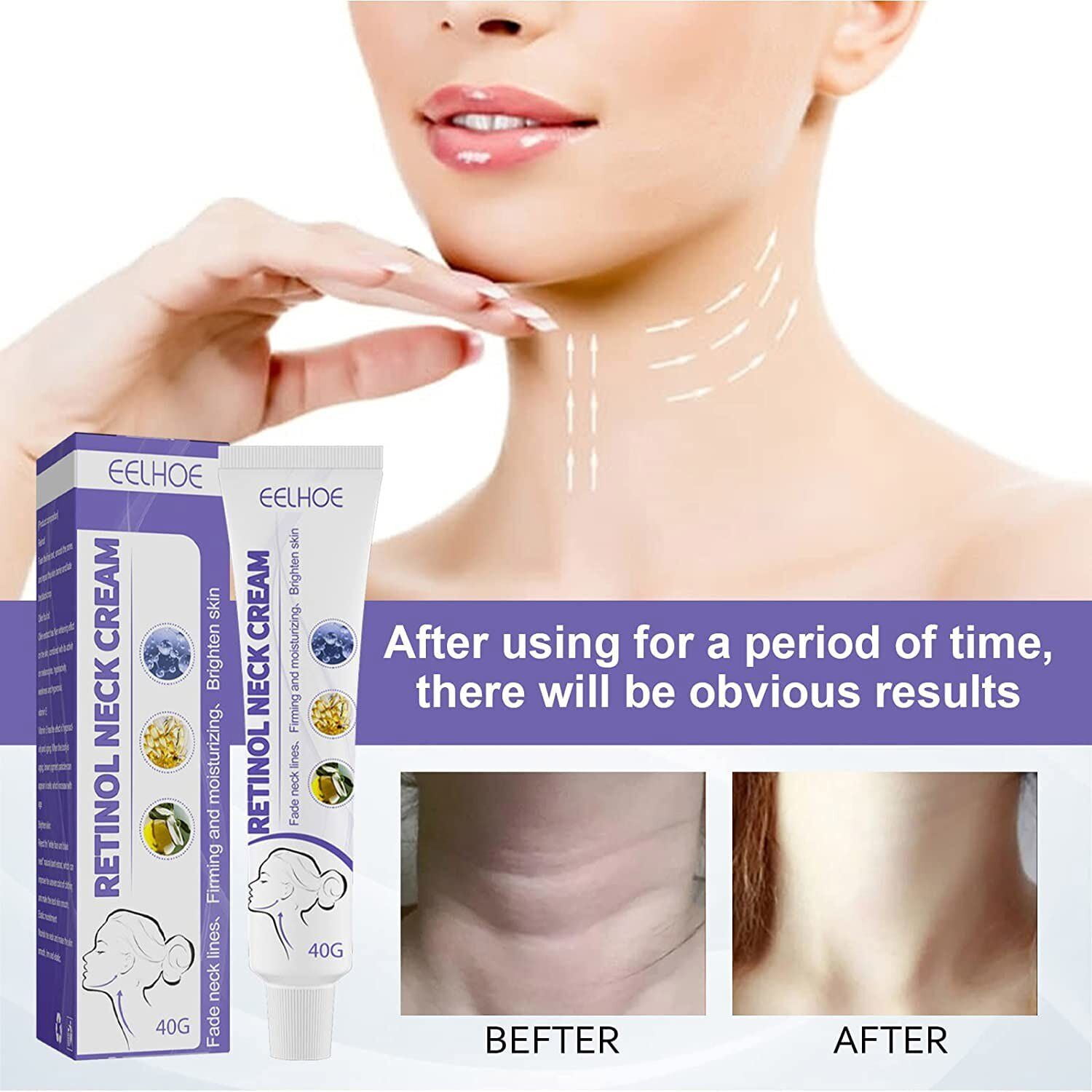 2PCS Instant Wrinkle Remover Retinol Face Cream Skin Tightening Firming 40g