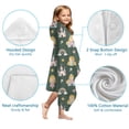 thumbnail image 7 of Dark Green Princess Castle Pattern Hooded Bath Towel，60"x35" for Ages 3 To 12 Kids, Quick Dry Lightweight Soft Microfiber Hood Beach Towel Cover Up for Kids, 7 of 7