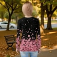 thumbnail image 4 of Drmagiyhm Girls Long Sleeve Shirts Size 10-12 Basic Shirt Floral Print T-Shirt Casual Crewneck Stretchy Girl Comfy Fall Tees 7-8 Years Light pink, 4 of 5