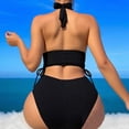 thumbnail image 5 of Afdoent Tankini Swimsuits For Women Solid Drawstring Side Tank Top Brief Tankini Swimwear Set Beach Swimwear 2026, 5 of 6