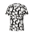 thumbnail image 3 of Yiaed Cartoon Penguin Print Mens Short Sleeve Tight Fit T-Shirt, Crewneck Casual Tee-Small, 3 of 5