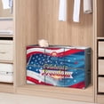 thumbnail image 6 of Set of 6 Collapsible Oxford Fabric Storage Cubes with Handles, Foldable Closet Organizer Bins for Clothes, Toys, Shelves, Home & Kitchen Celebrate Freedom 4th of July, 6 of 7