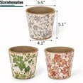 thumbnail image 6 of Vintage Ceramic Planter Set of 3 - Decorative Indoor Outdoor Flower Pots with Drainage Holes - Tuscan Decor Pots 5.5 Ice Crackle Glaze Planters for Home Kitchen Patio and Garden, 6 of 8