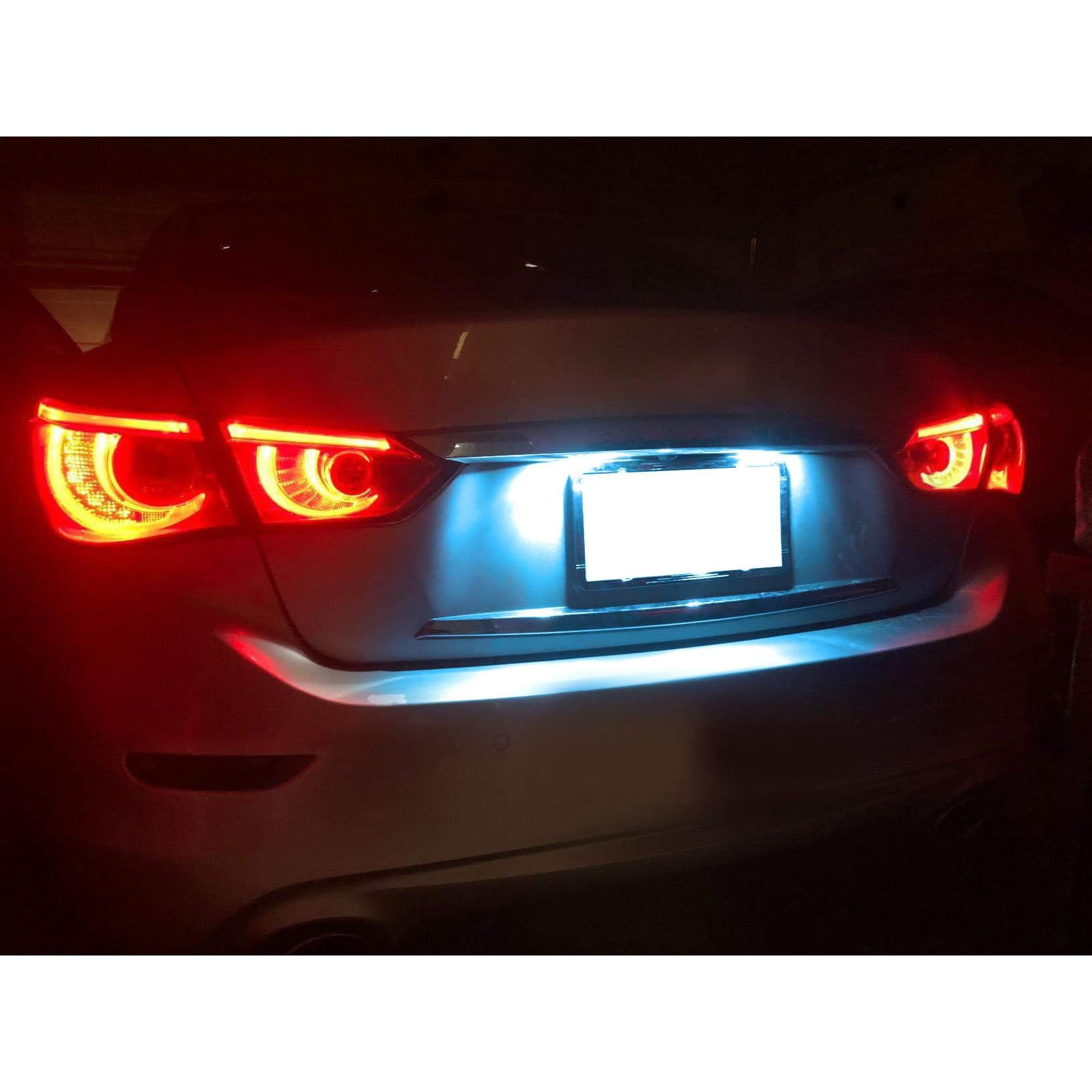 Aqua Ice Blue 18-SMD 3W Full LED License Plate Light Kit For Infiniti Q50, Nissan Juke Versa X-Trail Rogue Sport