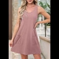 thumbnail image 4 of Vestido de Mujer Sin Mangas con Cuello en V y Bolsillos, , XXL, 4 of 5