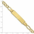 thumbnail image 3 of 10K Yellow Gold Semi-solid Figaro Link ID Bracelet, 3 of 6