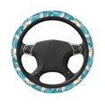 thumbnail image 3 of Kll Car Steering Wheel Cover, Universal 15 Inch, Soft Elastic And Comfortable,Car Accessories Decorations-Daisy Flowers, 3 of 8