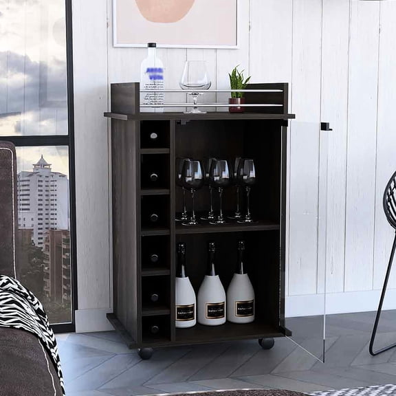 Particle Board Bar, Locking Mechanism Mobility | Party Function, Decor Presentation Place