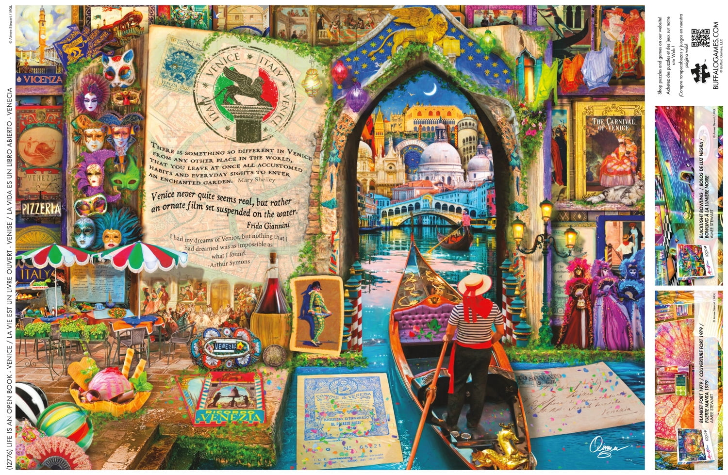 Buffalo Games Life is an Open Book - Venice Puzzle imbriqué de 1000 pièces pour adultes de 14 à 99 ans