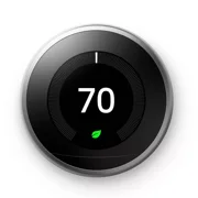 Restored Google Nest 3rd Gen Learning Programmable Smart Wi-Fi App Control Thermostat, Stainless Steel (Refurbished)