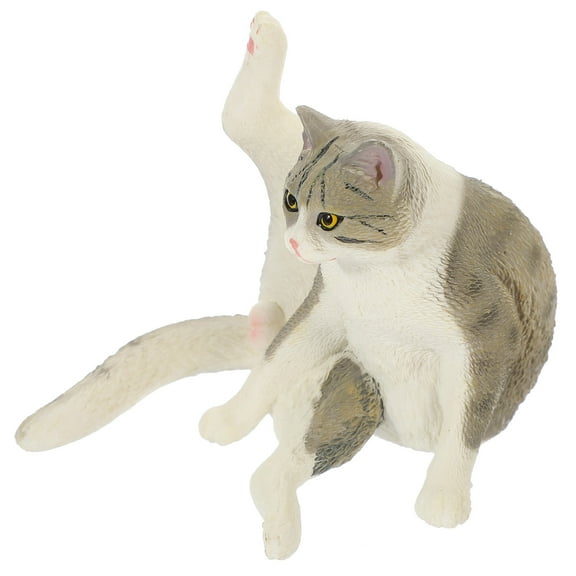 HOMEMAXS 1Pack Tabletop Cat Ornament For Home Decoration Plastic Cat Figurine