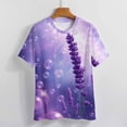 thumbnail image 4 of Lavender T Shirts Basic T-Shirt Short Sleeve Ladies Tee Shirt Summer Graphic Clothing, 4 of 5