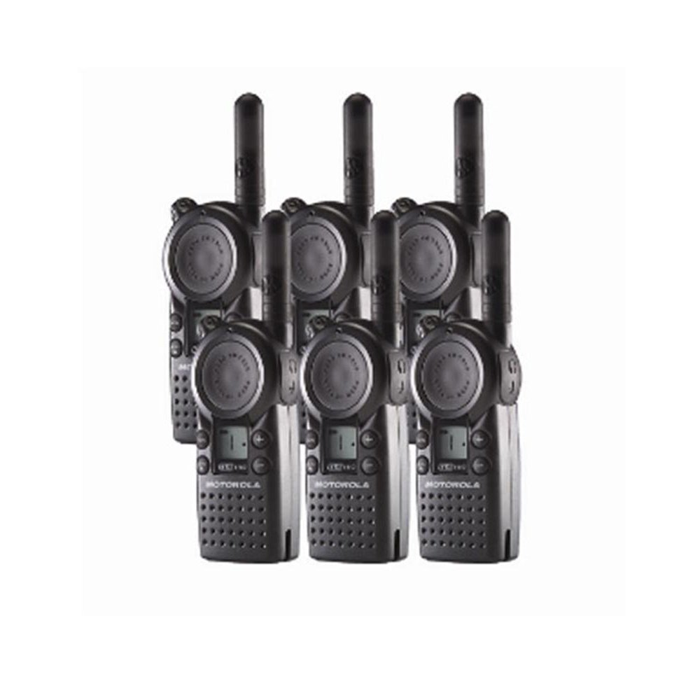 Motorola CLS 1110 6 Pack of 1 Watt 1 Channel Black Two Way Radios