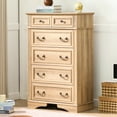 thumbnail image 5 of FIAKOA Bedroom Dresser & Nightstand Set,Farmhouse Wood Bedroom Furniture set with Spacious Storage, 3pc, Nature, 5 of 8