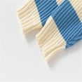 thumbnail image 6 of Atogsazn Toddler Boys Knitted Sweaters Kids Long Sleeve Pullover Sweatshirt Fall Winter Clothing Striped Tops Blue 3-4 Years Fashion, 6 of 7