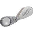 thumbnail image 2 of Jeweler's Magnifier, 40x Magnification, Made Of Metal, Folding Magnifier With Led And Uv Light, Magnifier For Diamonds, Jewelers, Coins, Stamps, 2 of 5
