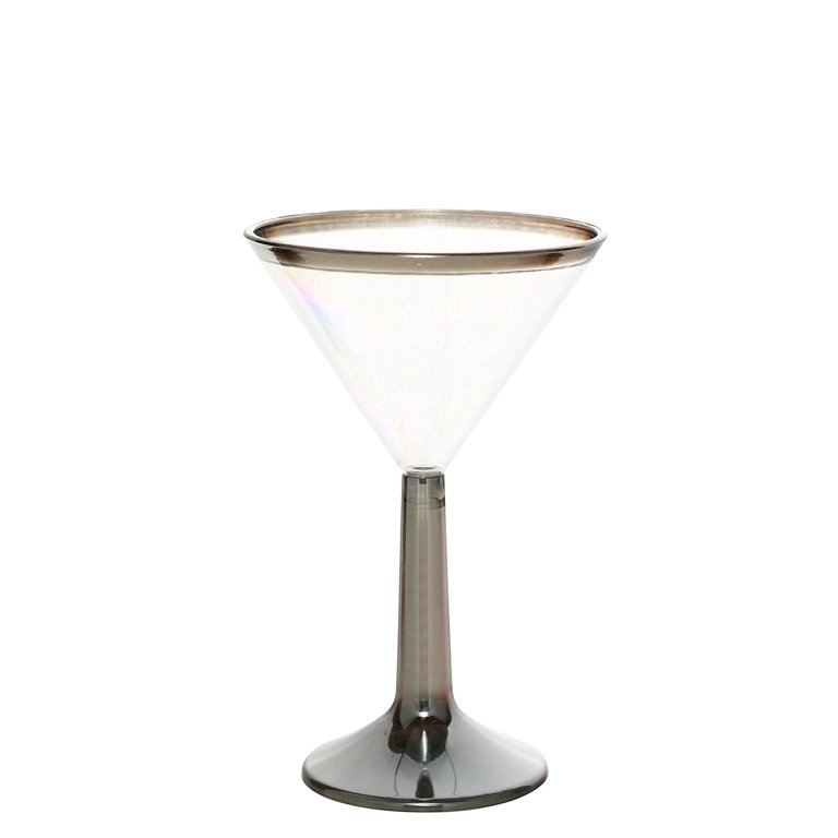Premium PSD  Stainless steel martini glasses mockup, dropped