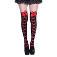 thumbnail image 2 of Xijirk Womens Polka Dot Thigh High Socks with Bow Decor Over The Knee Hosiery Red,One Size, 2 of 3