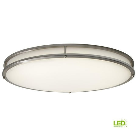 Hampton Bay 54-Watt Brushed Nickel Integrated LED Ceiling Flushmount - New