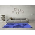 thumbnail image 3 of Ahgly Company Machine Washable Indoor Rectangle Abstract Blue Modern Area Rugs, 8' x 12', 3 of 4