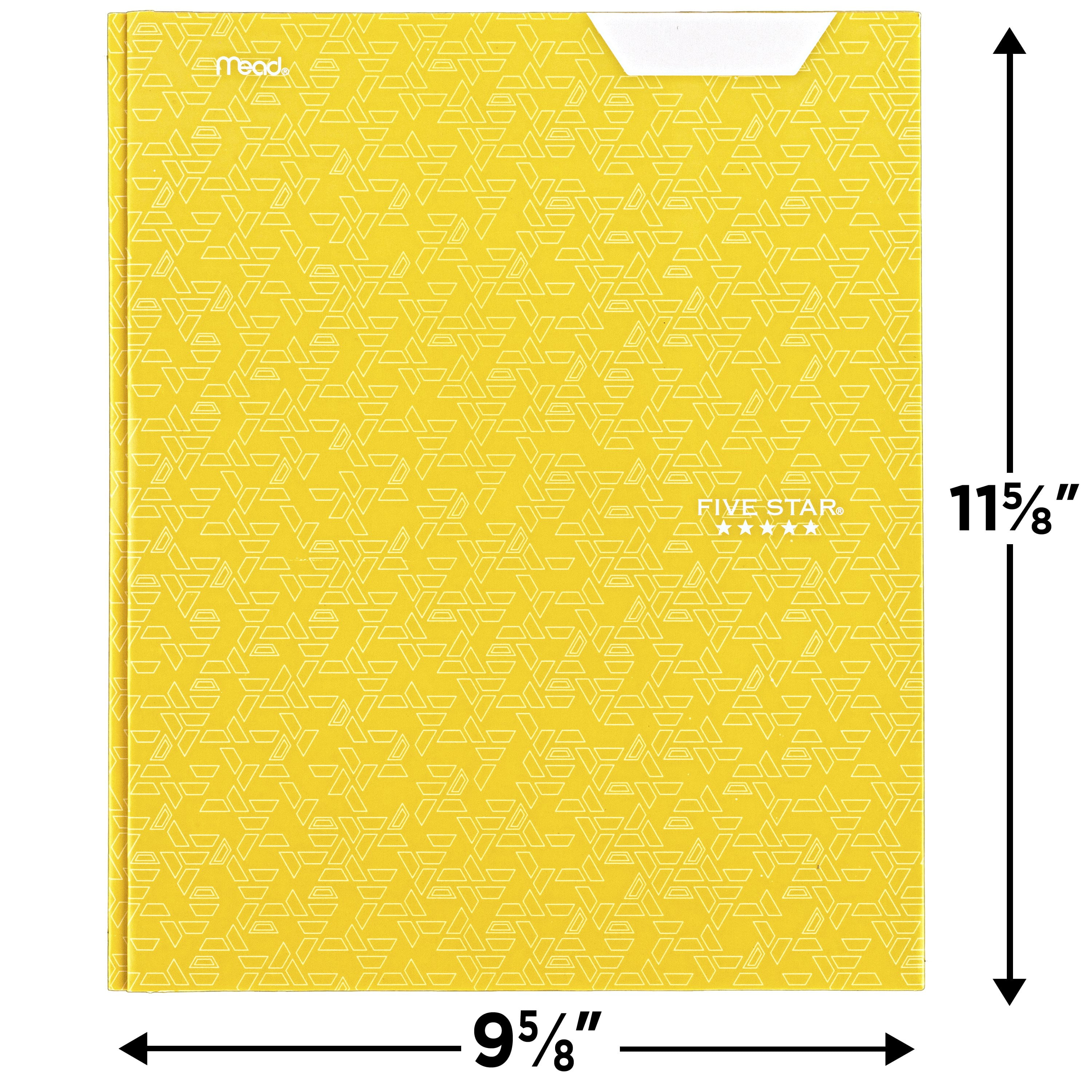 (3 pack) Five Star Pocket and Prong Paper Folder, Harvest Yellow
