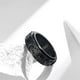 thumbnail image 2 of Anillo giratorio de acero inoxidable para la ansiedad Anillos antiestrés para aliviar el estrés Anillo de ansiedad Sol Luna Estrellas Promesa Tamaño del anillo de compromiso (Negro, 8#) Sincero necesidades diarias, 2 of 4