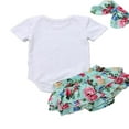 thumbnail image 2 of Barboteuse pour Bébé Fille, Justaucorps Imprimé « Baby Sister », Short, Bandeau, 2 of 5