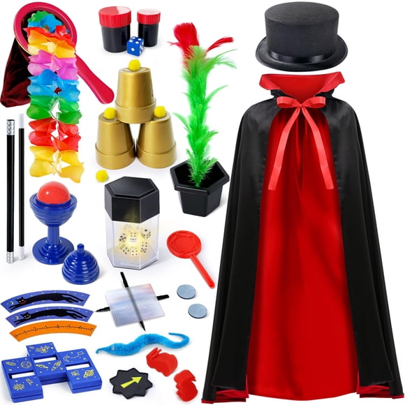 Kit mágico PATIFEED para niños con disfraz de mago de 6 a 12 años