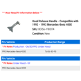 thumbnail image 2 of Hood Release Handle - Compatible with 1992 - 1993 Mercedes-Benz 400E, 2 of 2