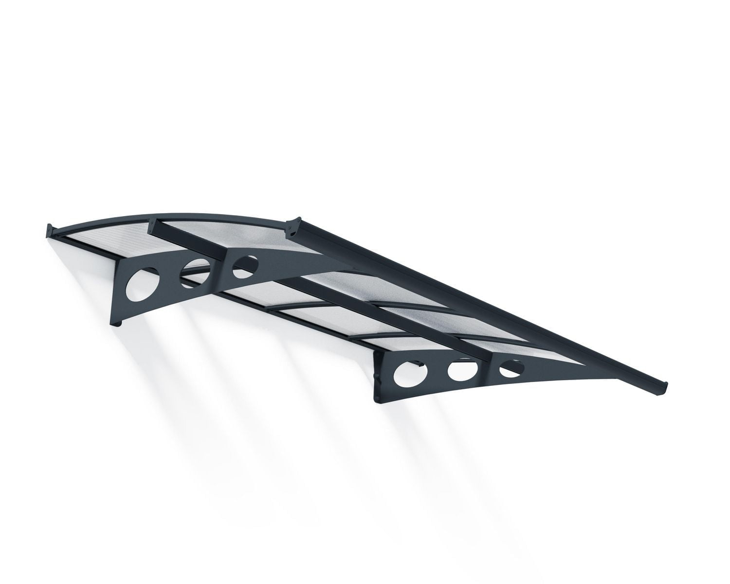 CANOPIA by PALRAM Herald 5 ft. x 7 ft. Door and Window Fixed Awning - Grey