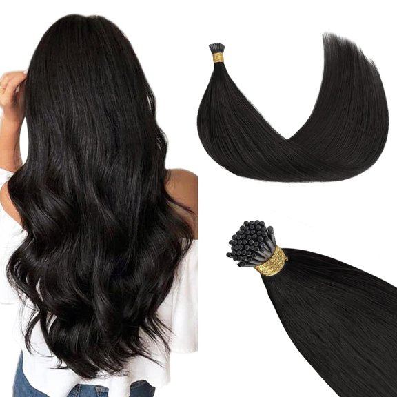 Tip Hair Extensions Real Human Hair, 16inch 50g 100S, Cold Fusion I Tip Hair Extensions, Invisible Remy Hair Extensions