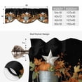 thumbnail image 6 of Fall Pumpkin Tie Up Valance Curtains for Windows, Kitchen Curtains Window Treatments, Rustic Star Thanksgiving Maple Leavf Black Short Window Shades Valances for Bedroom Bathroom Cafe 54"x18", 6 of 8