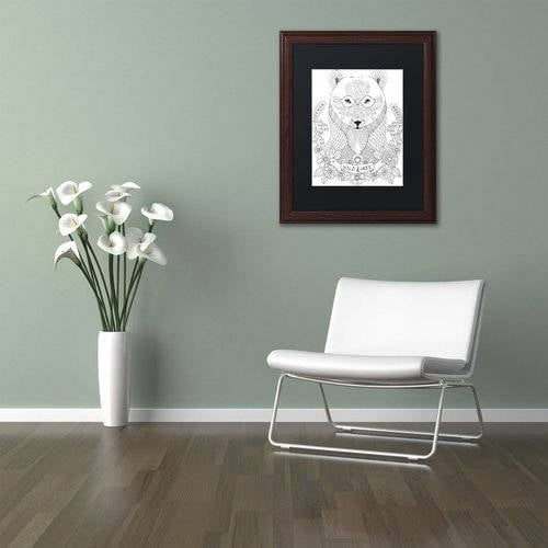 Trademark Fine Art "Animals 4" Canvas Art by Hello Angel, Black Matte, Wood Frame