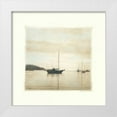 thumbnail image 3 of Amy Melious 26x26 White Modern Wood Framed Wall Art Titled - Harbor II, 3 of 5