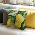 thumbnail image 3 of SHANXI  Pillow Covers Nature Watercolor Summer Fruit Lemons with Green Leaves Throw Pillow Cover Decorative Pillowcase Square Cushion  22x22in, 3 of 5