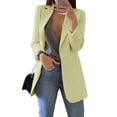 thumbnail image 2 of Langwyqu Womens Casual Blazers Open Front Lapel Collar Work Office Jacket, 2 of 5