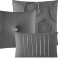 thumbnail image 4 of Lanco Honeycomb Shabby Chic 7 Piece Comforter Set, Grey, Bed Size Queen, Luxury Bedding Sets, 4 of 7