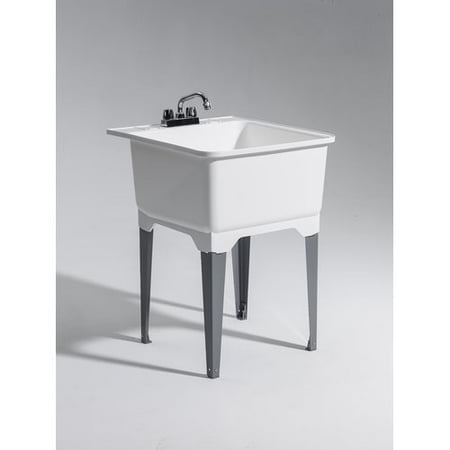 Cashel 22 75 X 25 25 Freestanding Laundry Sink With Faucet