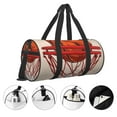 thumbnail image 3 of Lsque Basketball Shot Pattern Foldable SportsBag with Wet Dry Pocket, Travel Bag, Large Capacity Duffel Bag, Splash Proof Carry on Bag, Overnight Bag, Weekender Bag, 3 of 6