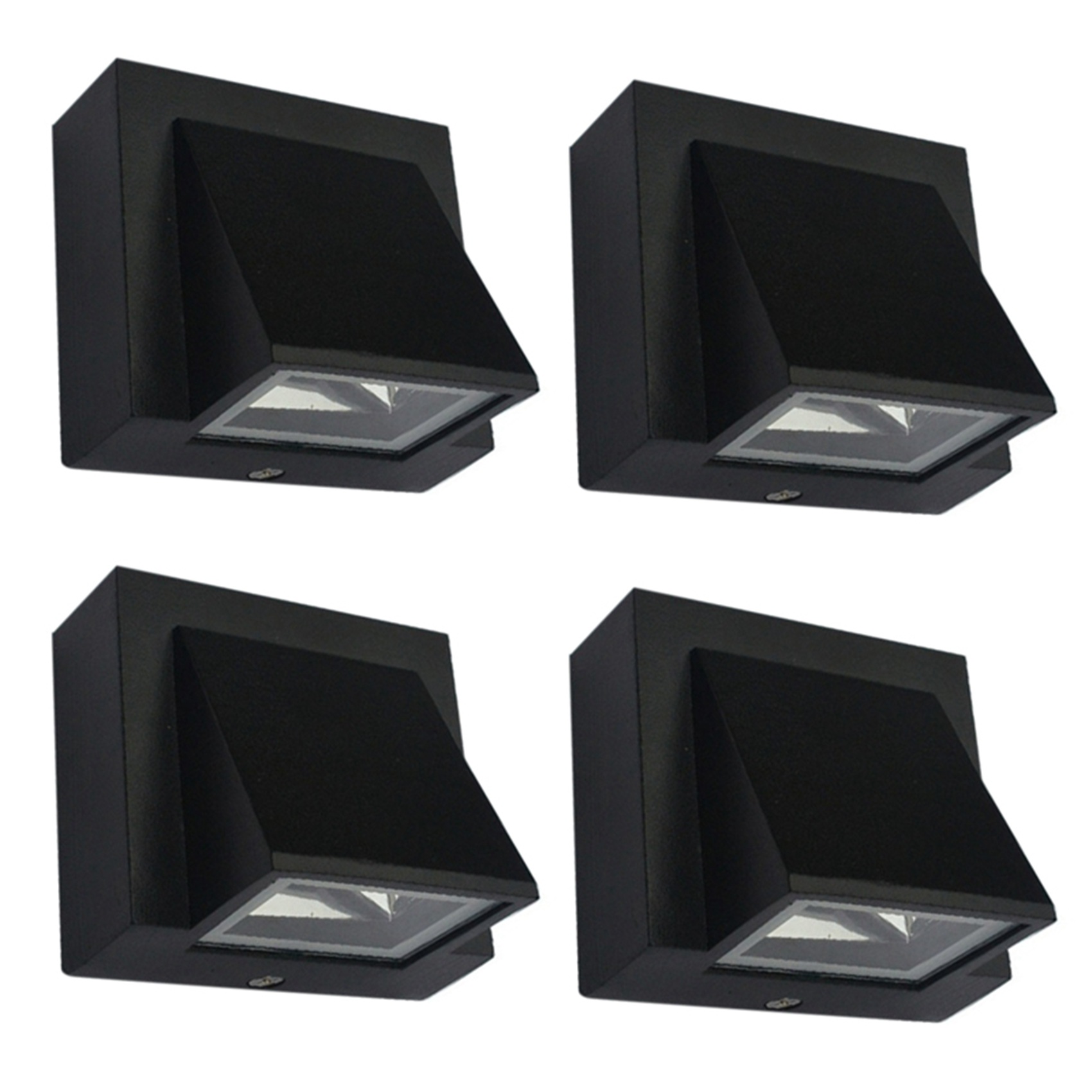 Tiabiaya 4X 5W Modern LED Wall Light Outdoor Waterproof Wall Lamp Perfect for Corridor Courtyard