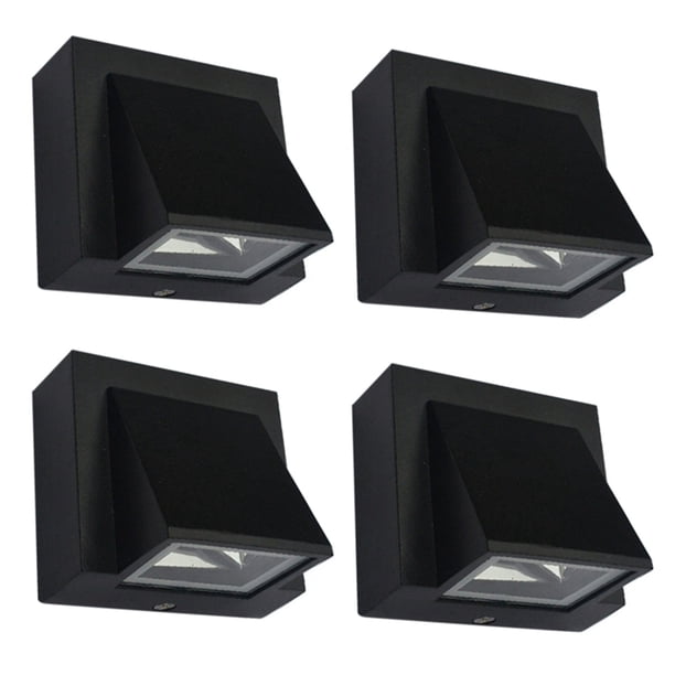 4X Aplique de Pared LED Moderno de 5W Lámpara de Pared Impermeable Al Aire Libre para Pasillo Patio Puerta Terraza Balcón Jardín