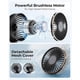 thumbnail image 3 of Portable Handheld Fan, 4000mAh, 180 Adjustable, 6 Speed Wind, Display Electricity in Real Time, USB Rechargeable Foldable Personal Fan, 3 of 5