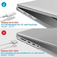 thumbnail image 4 of IBENZER Hard Shell Case Compatible with 2020 2019 MacBook Pro 16 Inch A2141, Hard Shell Case with Keyboard Cover & Type-C Adapter for Apple Old Version Mac Pro 16 inch, Clear, T16-CL+1, 4 of 9