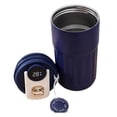 thumbnail image 3 of Taza de café de viaje, taza de café de acero inoxidable 316 con tapa con cordón, pantalla de temperatura, vaso de café aislado , azul, 3 of 9