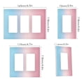 thumbnail image 2 of Yayeee Rocker Switch Wall Plate 3-Gang 6.5"x4.6" Home Decorative Outlet Cover, Light Pink Gradient, 2 of 6