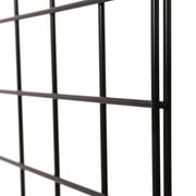SSWBasics 2 x 4 Wire Grid Panel in Sleek Black - Sturdy Black Grid Wall Panels -
