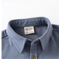 thumbnail image 4 of LYMAYTER Toddler Baby Boys Long Sleeve Button Down Shacket Casual Solid Color Spring Fall Button Up Tops 2-7Y, 4 of 7