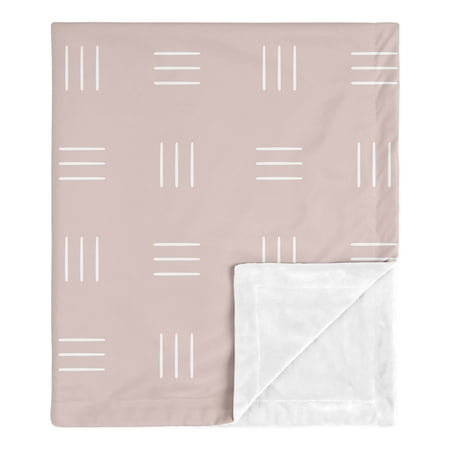 UPC: 0846480095880 | Boho Hatch Mauve and White Baby Security Blanket Girl by Sweet Jojo Designs